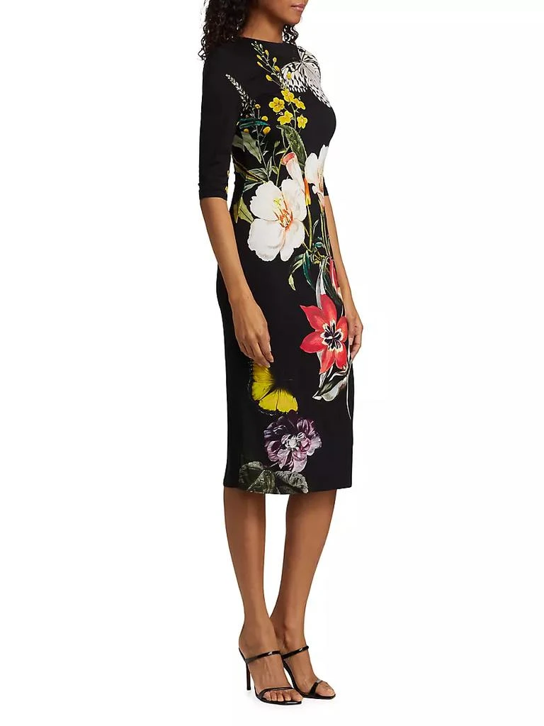 商品Alice + Olivia|Delora Floral Crewneck Midi-Dress,价格¥2944,第4张图片详细描述