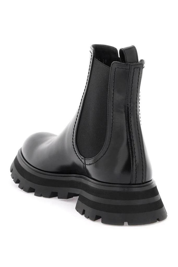 商品Alexander McQueen|Alexander mcqueen shiny leather chelsea boots,价格¥3737,第2张图片详细描述