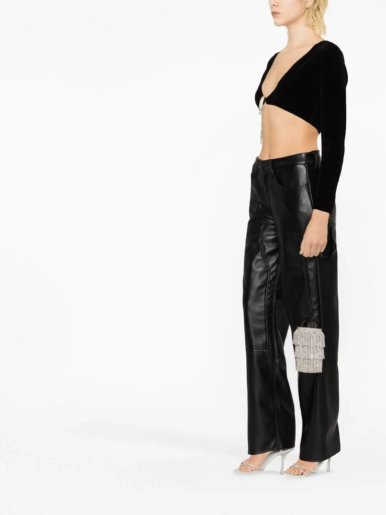 商品Alexander Wang|ALEXANDER WANG WOMEN V-NECK CRYSTAL TIE CROP CARDIGAN,价格¥879,第2张图片详细描述