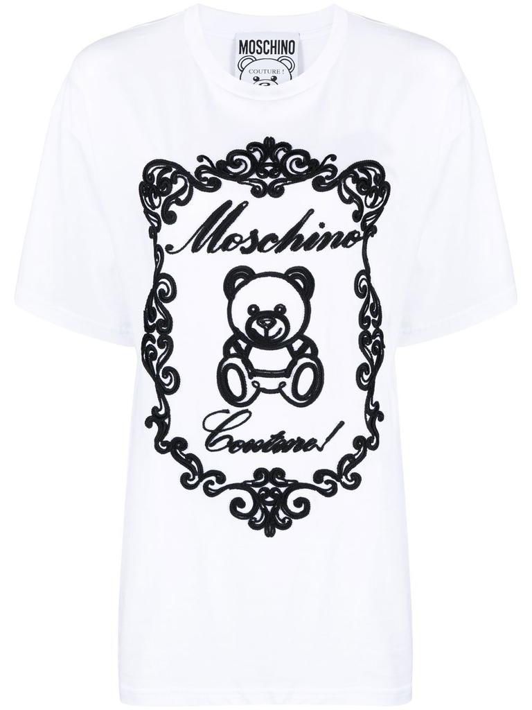 Moschino Women's White Cotton T-Shirt商品第1张图片规格展示