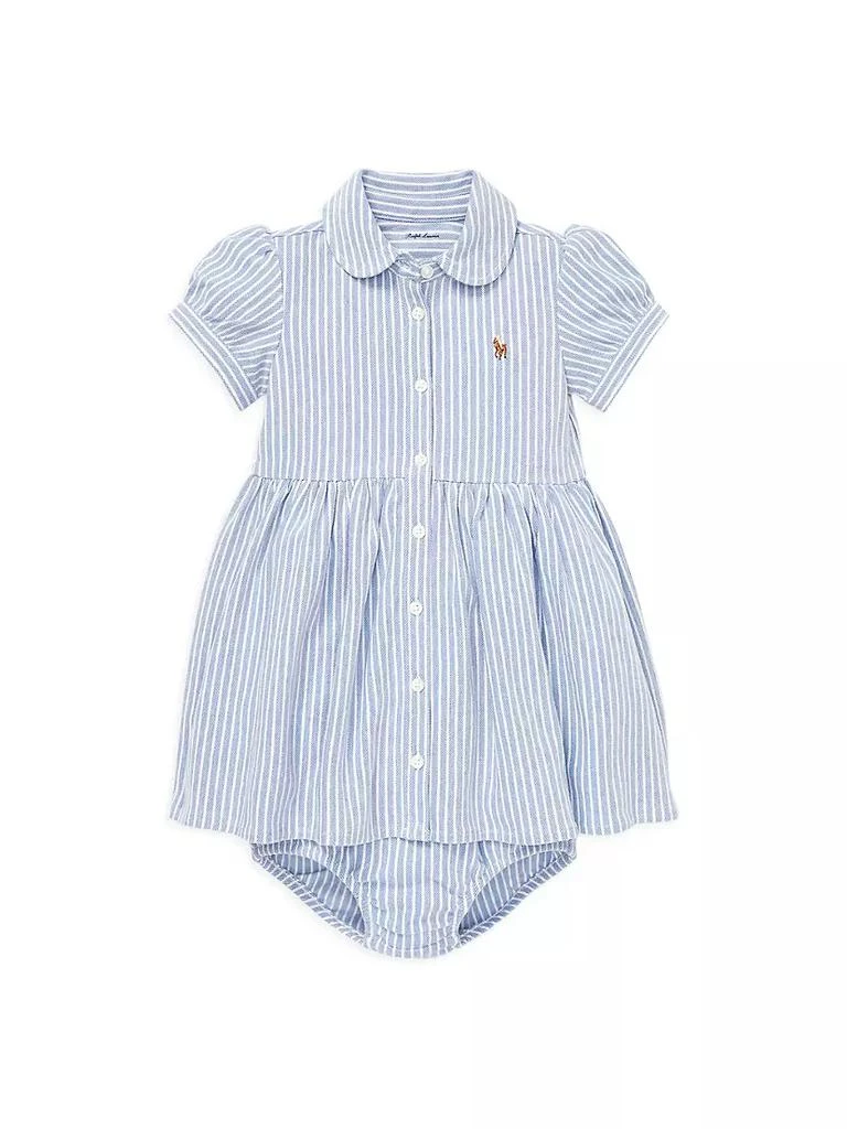 商品Ralph Lauren|Baby Girl's 2-Piece Oxford Shirtdress & Bloomers Set,价格¥371,第1张图片