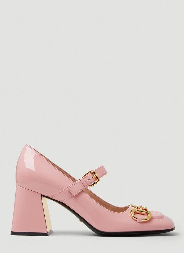 商品Gucci|Horsebit High Heel Pumps in Rose,价格¥7958,第1张图片