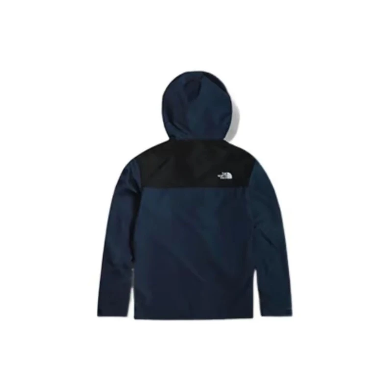 商品[国内直发] The North Face|北面  山系户外品牌logo设计色块撞色连帽舒适简约  防水防风防泼水冲锋衣 通用 蓝色,价格¥1000,第3张图片详细描述