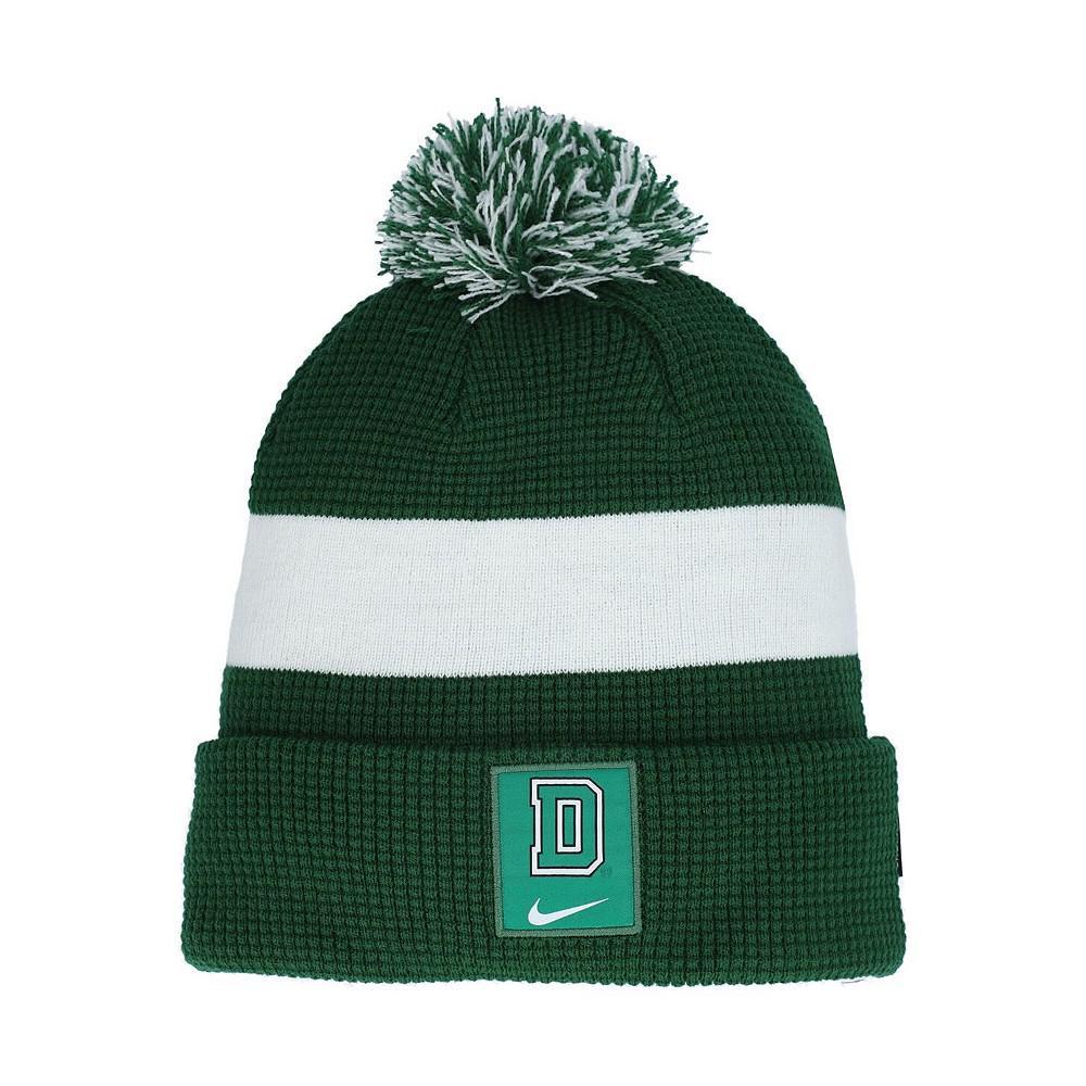 商品NIKE|Men's Green, White Dartmouth Big Green Sideline Team Cuffed Knit Hat with Pom,价格¥223,第4张图片详细描述