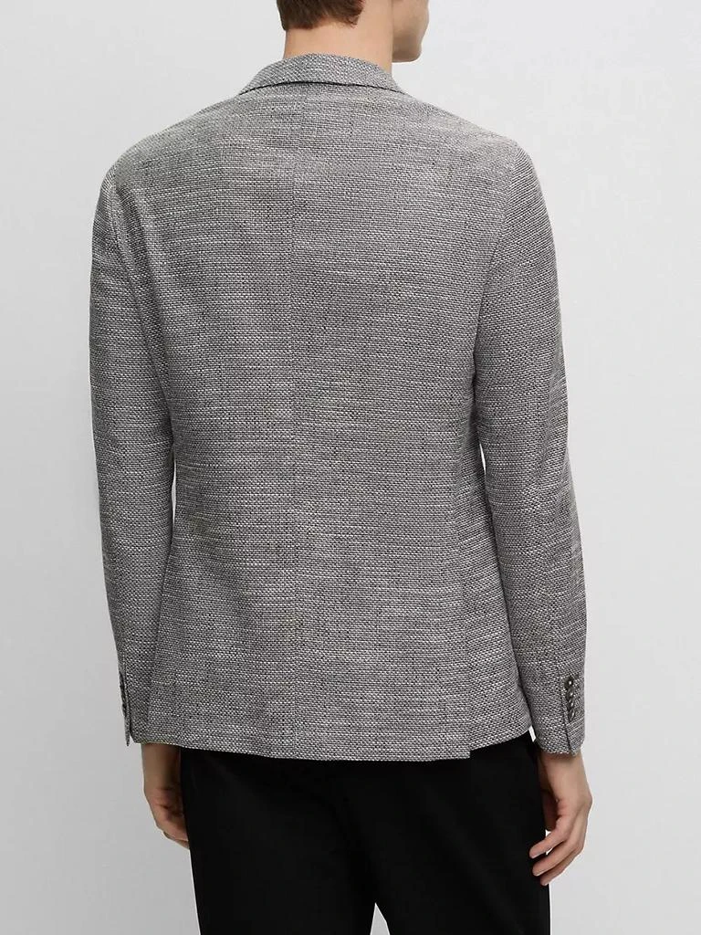 商品Hugo Boss|Micro-Pattern Slim-Fit Jacket In A Cotton Blend,价格¥3495,第4张图片详细描述