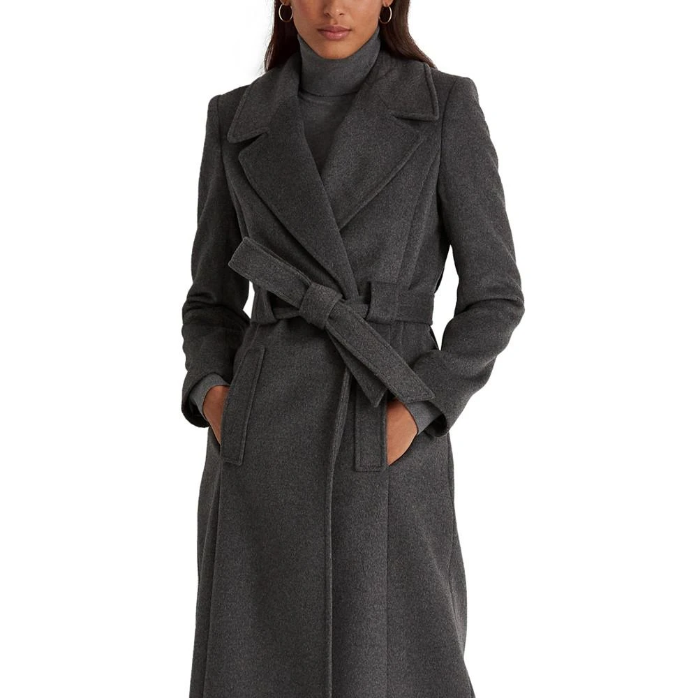 商品Ralph Lauren|Women's Wool-Blend Wrap Coat,价格¥3149,第3张图片详细描述