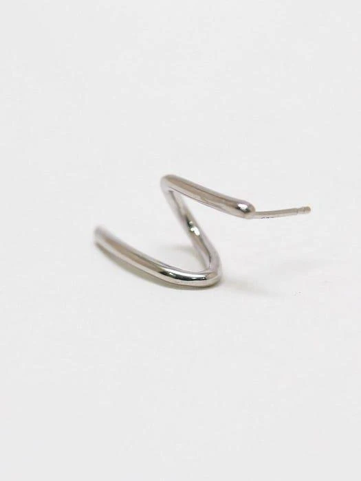 商品REALEESM|Single Simple S earring (silver)(1piece),价格¥402,第2张图片详细描述