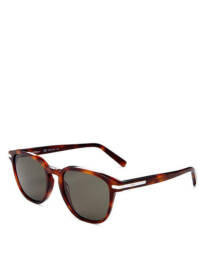 商品Salvatore Ferragamo|Men's Timeless Collection Square Sunglasses, 53mm,价格¥2389,第5张图片详细描述