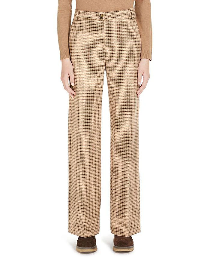 商品Weekend Max Mara|Seggio Houndstooth Wide Leg Pants,价格¥2200,第1张图片