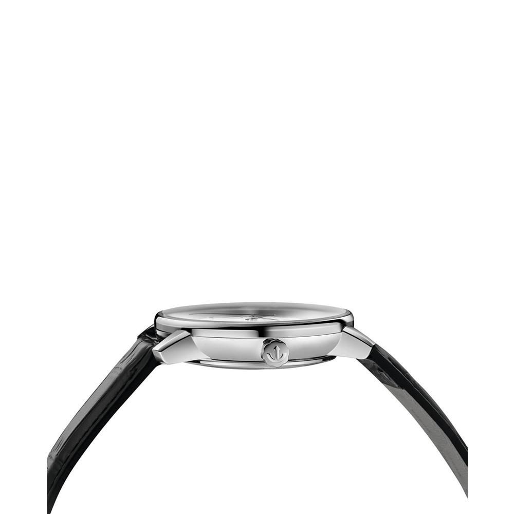 商品Rado|Men's Coupole Classic Automatic Black Leather Strap Watch 41mm,价格¥12347,第5张图片详细描述