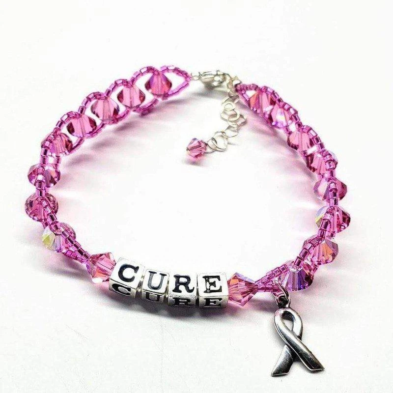 商品Alexa Martha Designs|Sparkly Pink Breast Cancer Awareness Bracelet,价格¥620,第1张图片