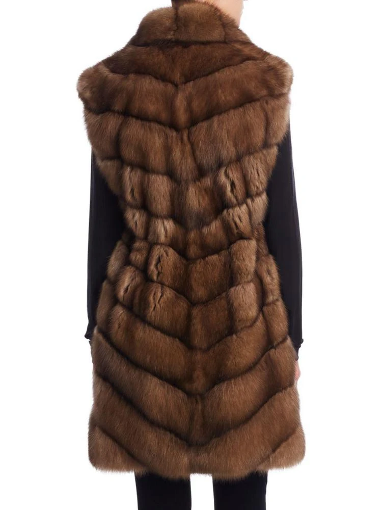 商品The Fur Salon|Sable Fur Chevron Vest,价格¥98423,第2张图片详细描述