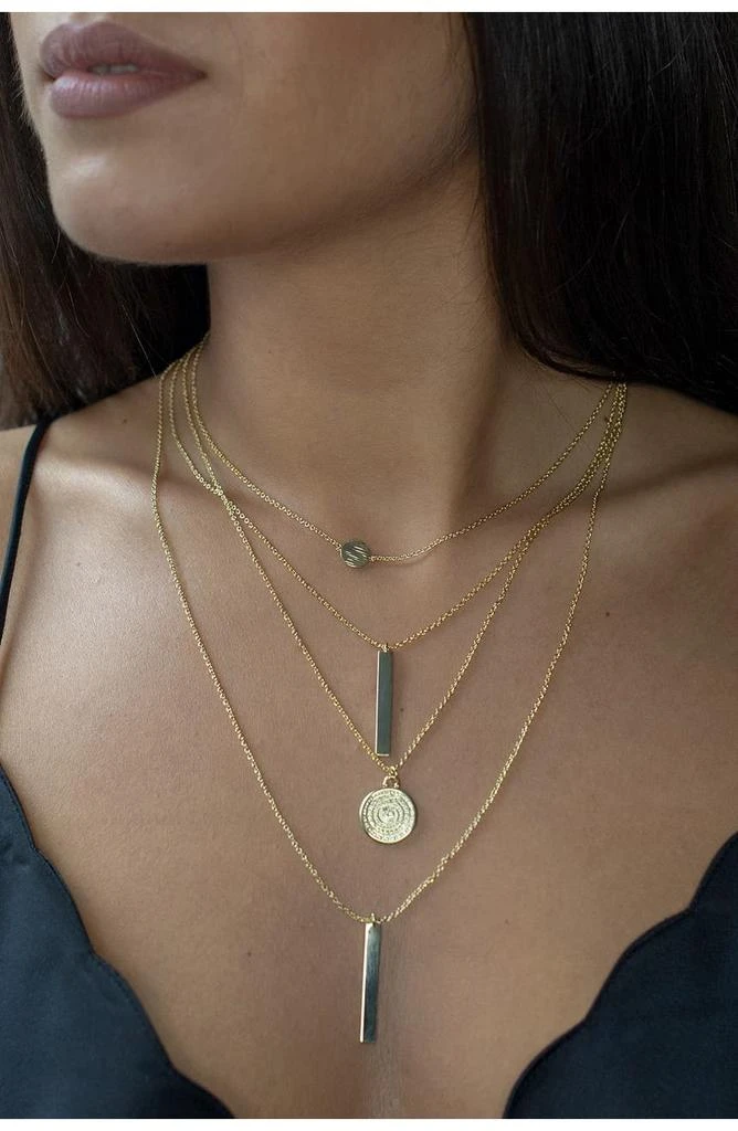 商品Sterling Forever|Mixed Pendant Layered Multi Strand Necklace,价格¥385,第2张图片详细描述