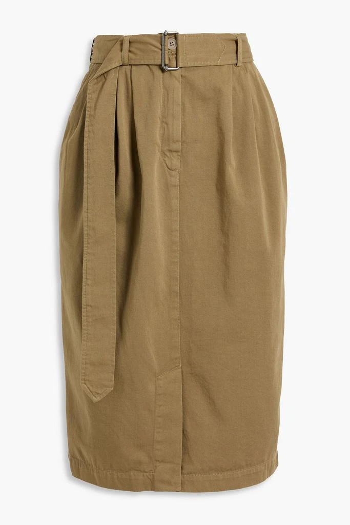 商品Dries Van Noten|Pleated cotton-twill skirt,价格¥1845,第1张图片