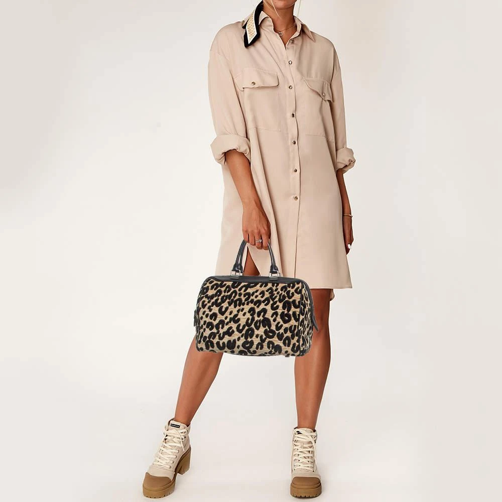 商品[二手商品] Louis Vuitton|Louis Vuitton Beige/Black Leopard Print Jacquard Velvet Stephen Sprouse Speedy Bag,价格¥11656,第2张图片详细描述