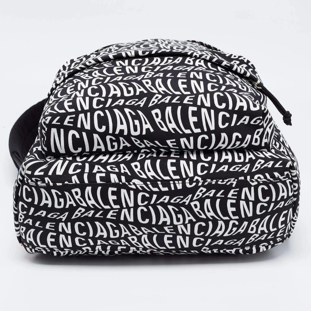 Balenciaga Black/White All Over Logo Print Nylon Backpack 商品