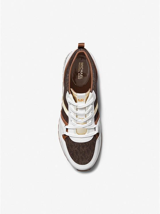 商品Michael Kors|Dash Logo and Leather Trainer,价格¥496,第6张图片详细描述