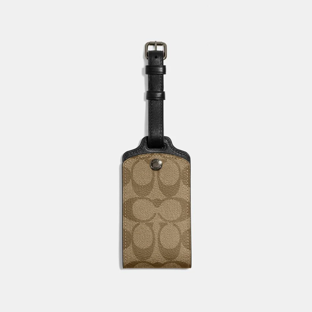 商品Coach|Luggage Tag In Signature Canvas,价格¥170,第2张图片详细描述