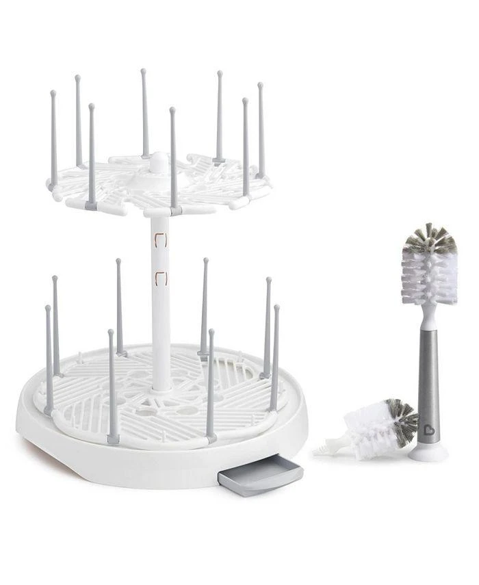 商品Munchkin|High Capacity Drying Rack and Shine Stainless Steel Bottle Brush,价格¥268,第1张图片详细描述