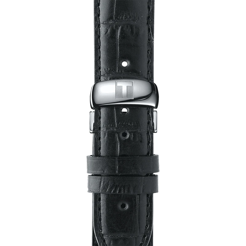 【预售3-7天】天梭  恒意系列精钢表壳黑色皮革表带男士自动机械腕表 39毫米 商品
