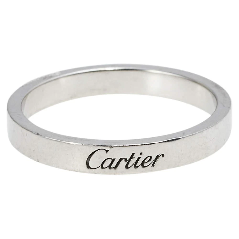 商品[二手商品] Cartier|Cartier C de Cartier Platinum Wedding Band Ring Size 59,价格¥3202,第2张图片详细描述