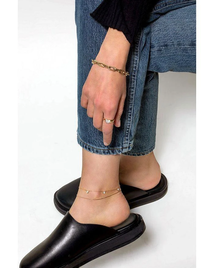 商品Adina Reyter|14K Yellow Gold Box Link Chain Ankle Bracelet,价格¥1309,第2张图片详细描述