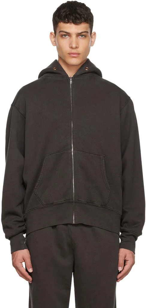 商品Les Tien|Gray Cotton Hoodie,价格¥1073,第1张图片