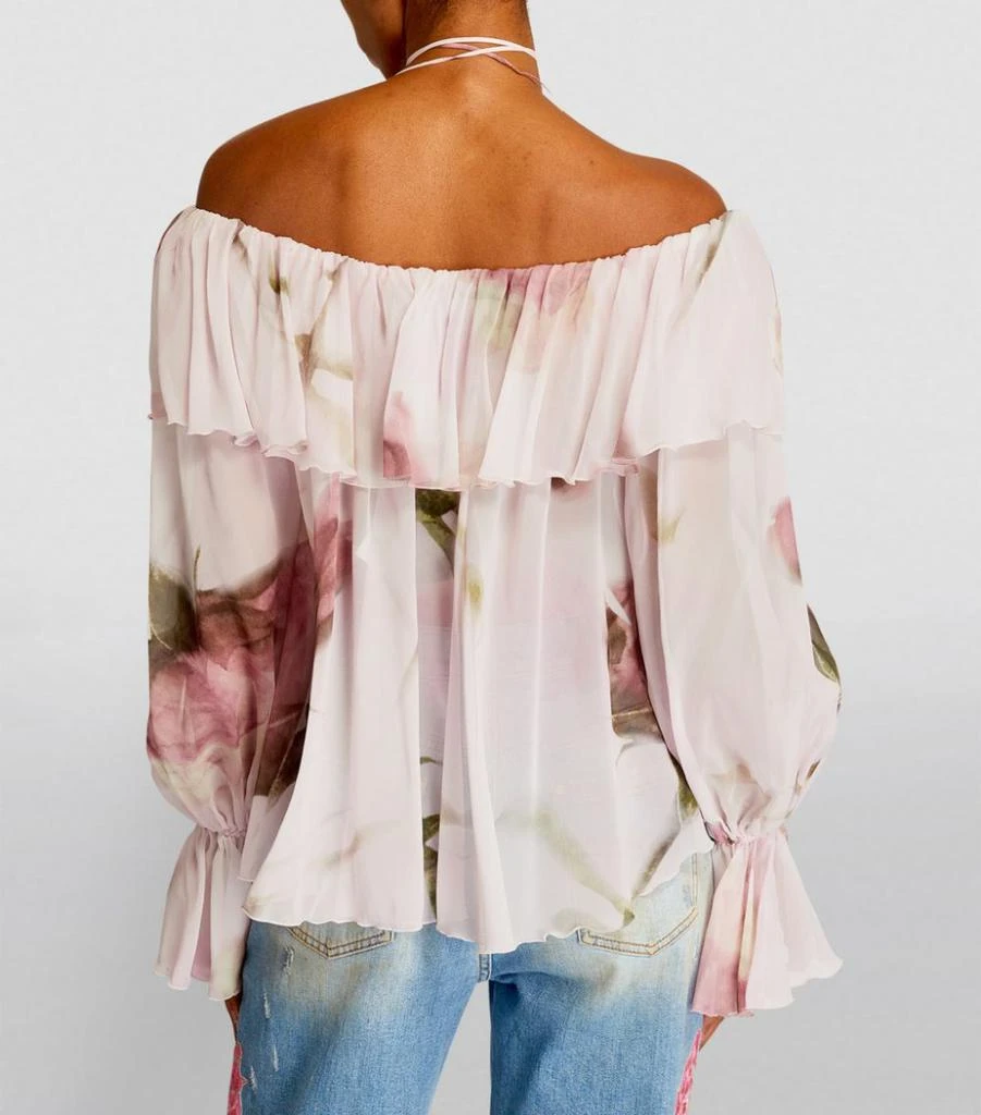 商品BLUMARINE|Silk Off-The-Shoulder Blouse,价格¥13480,第4张图片详细描述