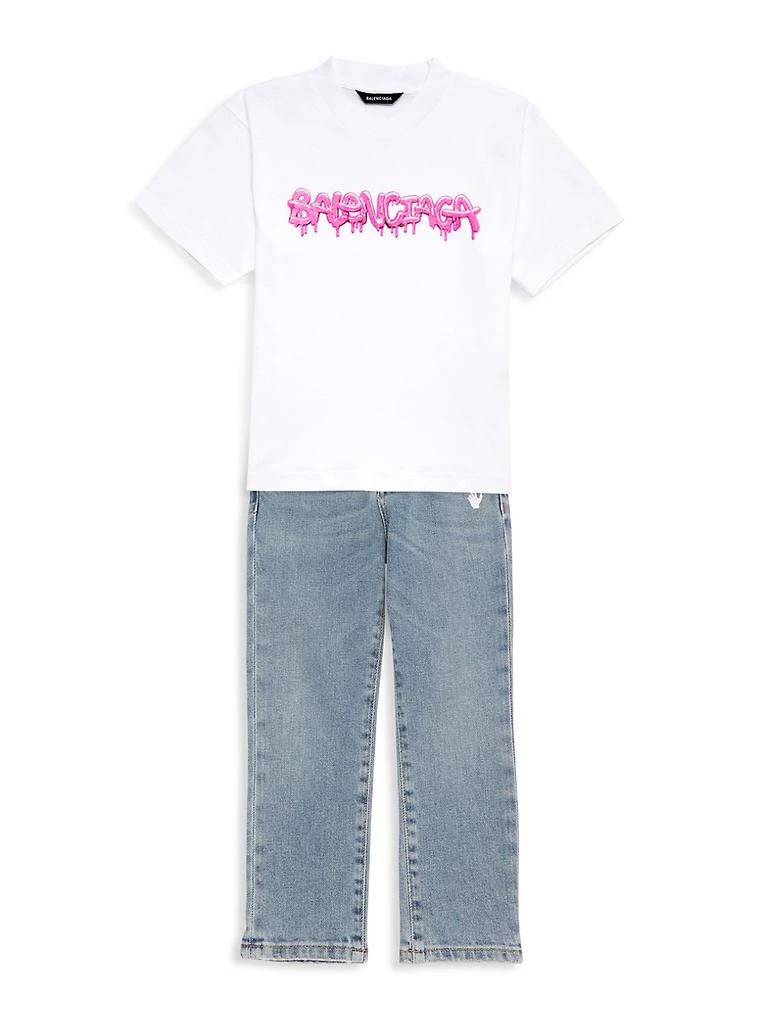 商品Balenciaga|Little Kid's &amp; Kid's Slim Logo T-Shirt,价格¥513,第2张图片详细描述