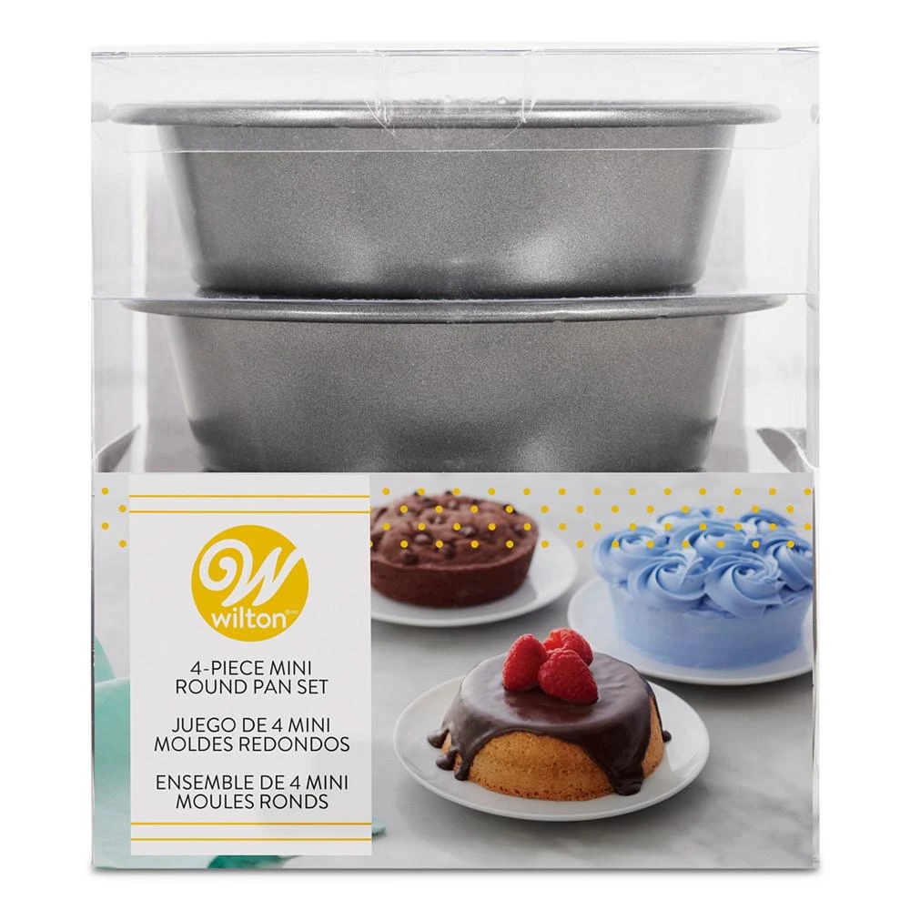 商品Wilton|4" Mini Round Cake Pans, Set of 4,价格¥172,第2张图片详细描述