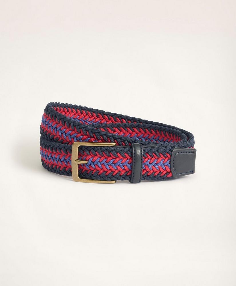 商品Brooks Brothers|Stretch Woven Leather Tab Belt,价格¥720,第1张图片