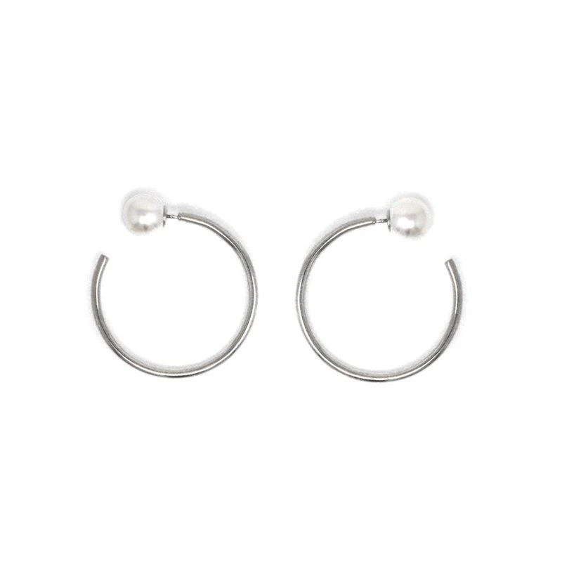 商品Joomi Lim|Small Hoop Earrings w/ Pearl Backs,价格¥219,第1张图片