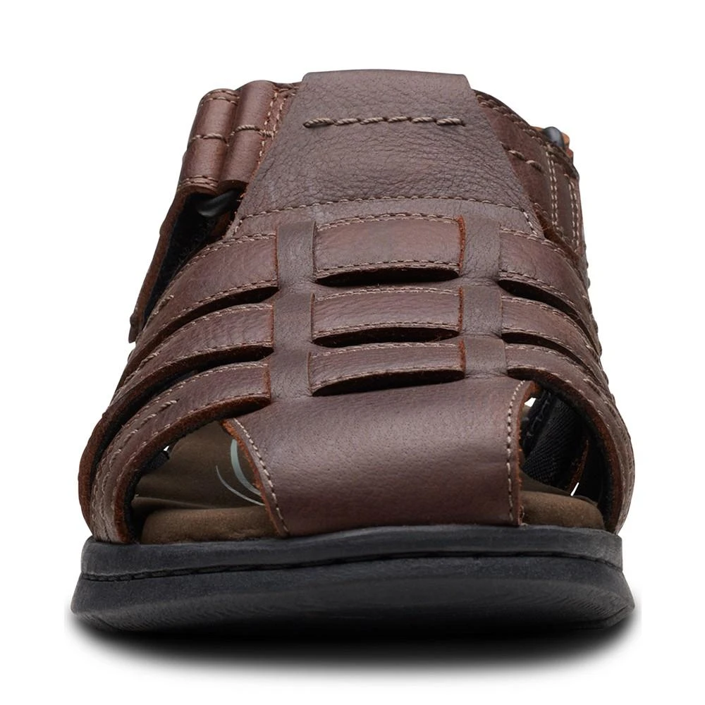 商品Clarks|Men's Walkford Fish Tumbled Leather Sandals,价格¥414,第5张图片详细描述