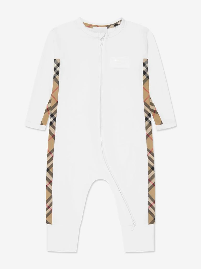 商品Burberry|Burberry Baby Claude Romper Gift Set in White,价格¥2337,第2张图片详细描述