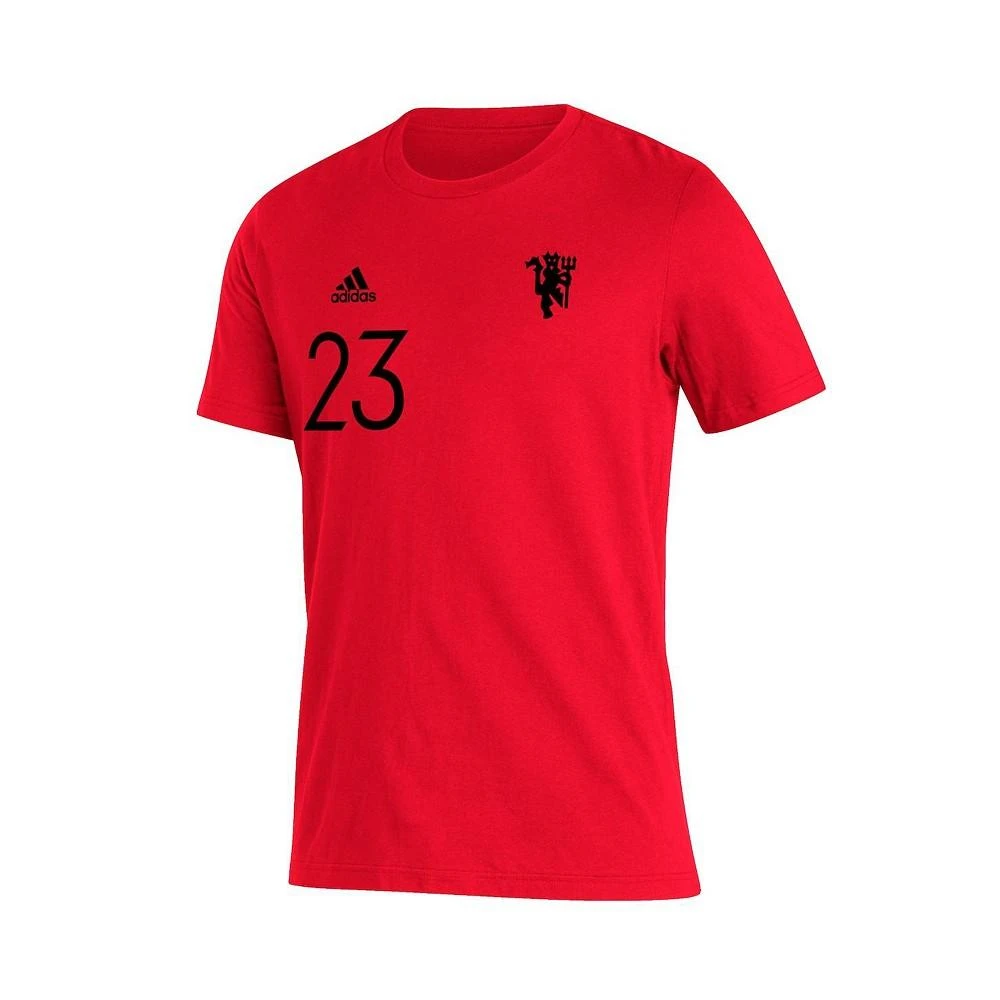 商品Adidas|Men's Luke Shaw Red Manchester United Name and Number Amplifier T-shirt,价格¥226,第3张图片详细描述