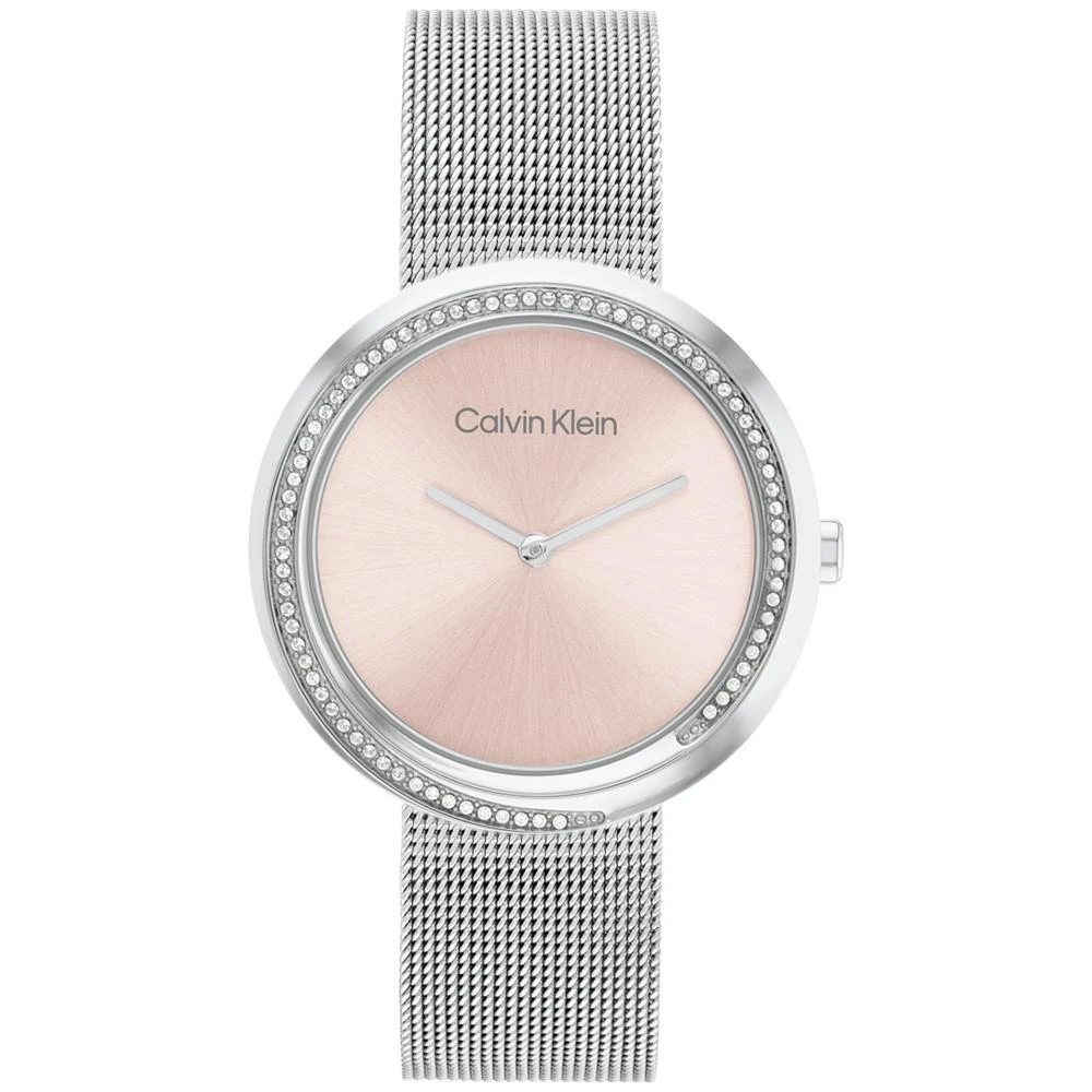 商品Calvin Klein|Women's Stainless Steel Mesh Bracelet Watch 34mm,价格¥1276,第1张图片