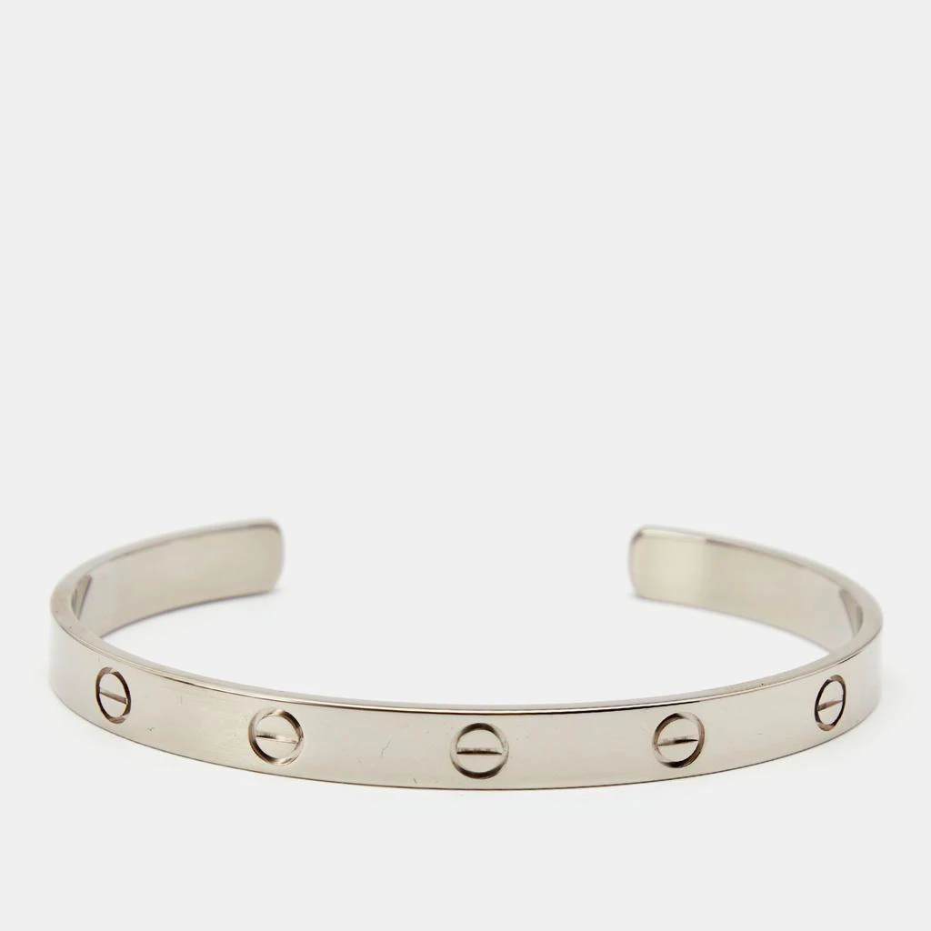 商品[二手商品] Cartier|Cartier Love 18k White Gold Open Cuff Bracelet 19,价格¥29301,第1张图片