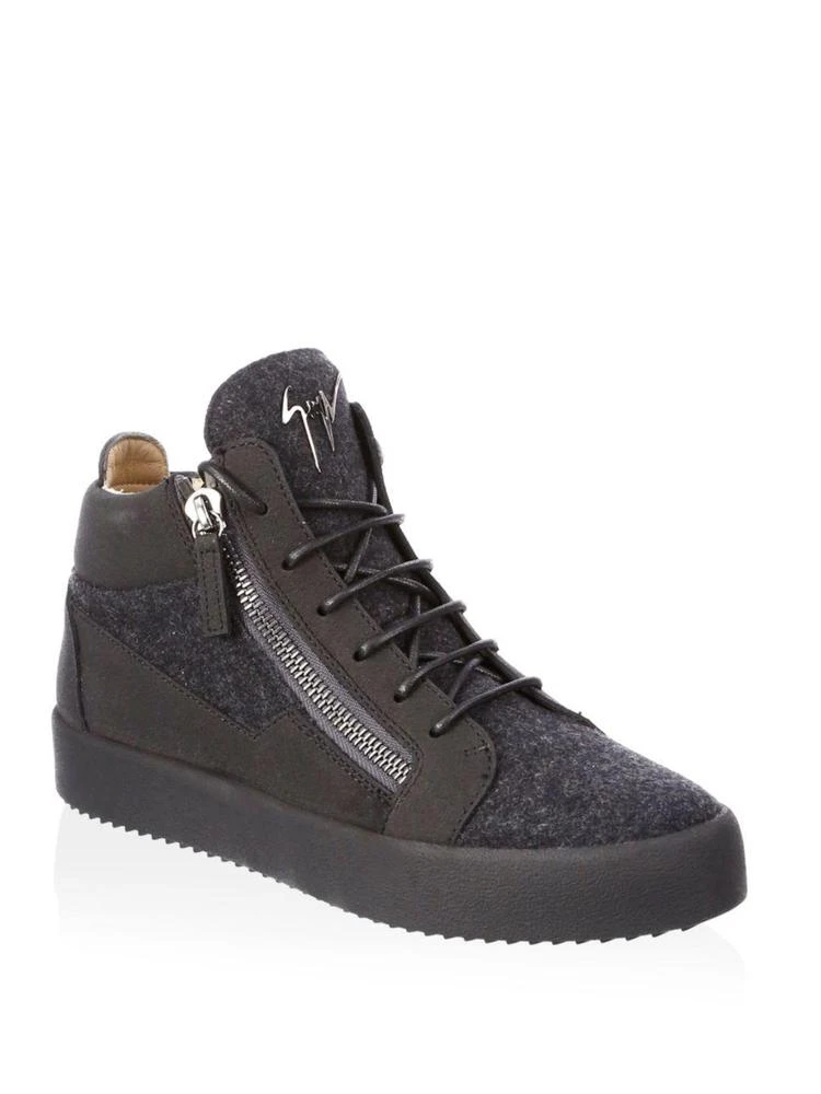 商品Giuseppe Zanotti|Felt Tonal High-Top Sneakers,价格¥2605,第1张图片