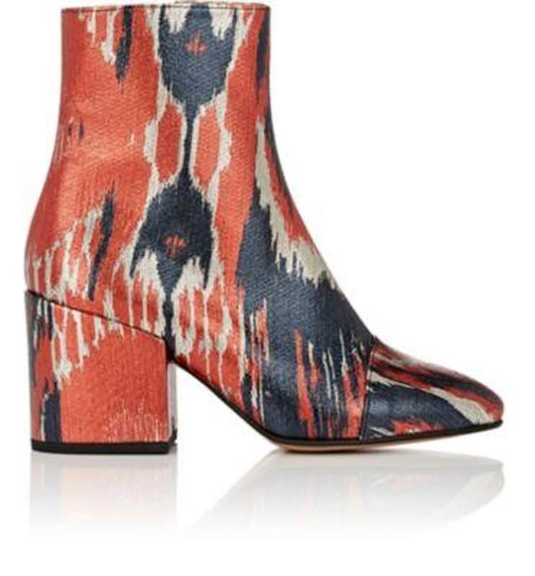 商品Dries Van Noten|Cap-Toe Lamé Ankle Boots,价格¥3266,第1张图片