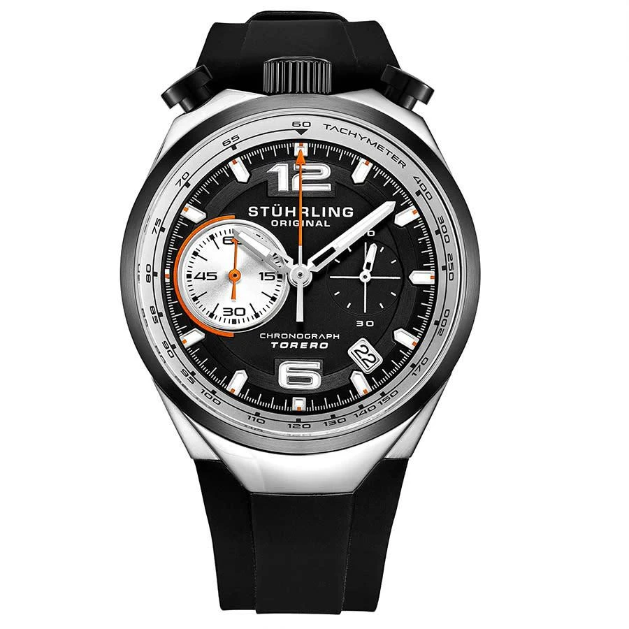 商品Stuhrling Original|Monaco Quartz Black Dial Men's Watch M13539,价格¥1859,第1张图片