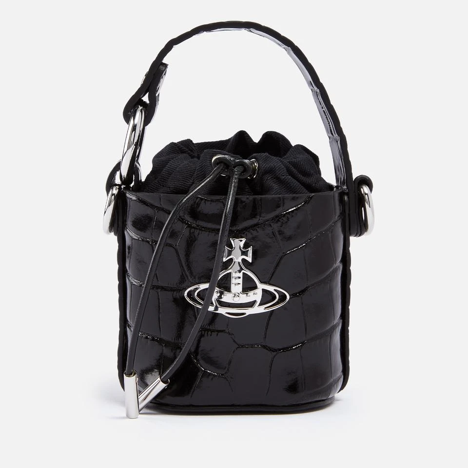 商品Vivienne Westwood|Vivienne Westwood Mini Daisy Croc-Effect Leather Bucket Bag,价格¥2814,第1张图片