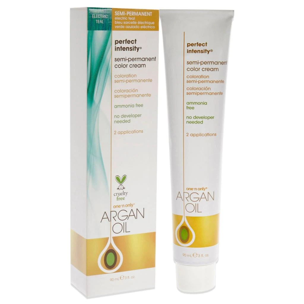 商品One n Only|Argan Oil Perfect Intensity Semi-Permanent Color Cream - Electric Teal by  for Unisex - 3 oz Hair Color,价格¥138,第3张图片详细描述