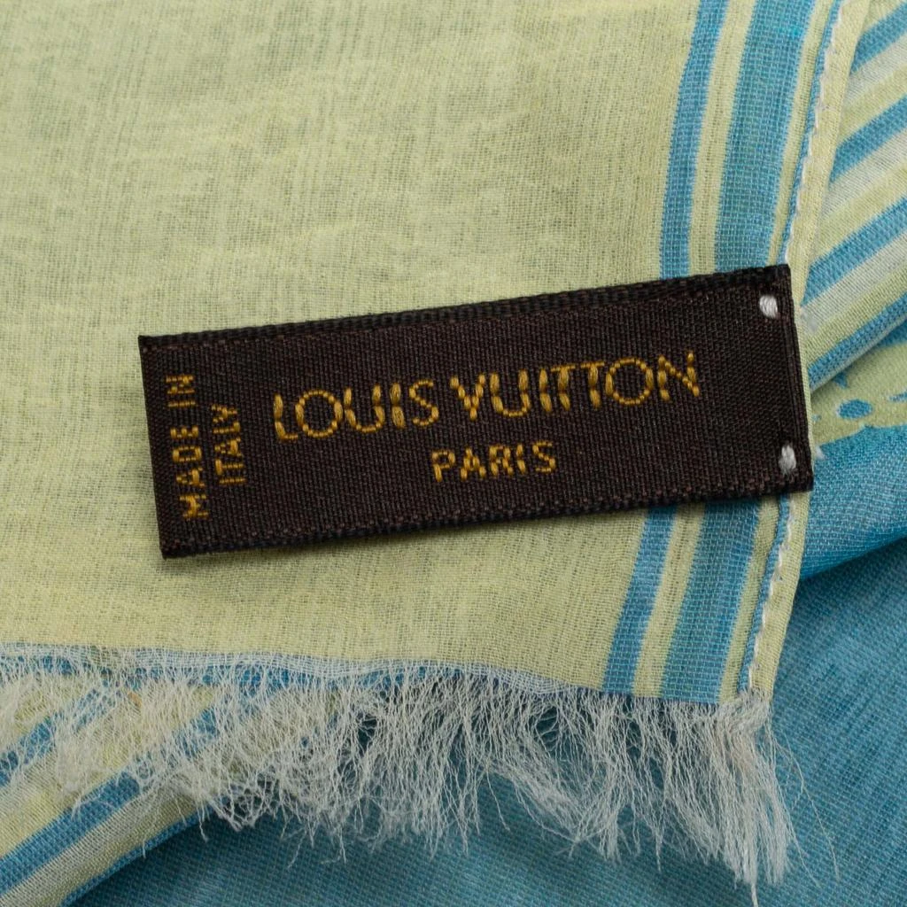 Louis Vuitton Blue & Yellow Monogrammed Silk Scarf 商品