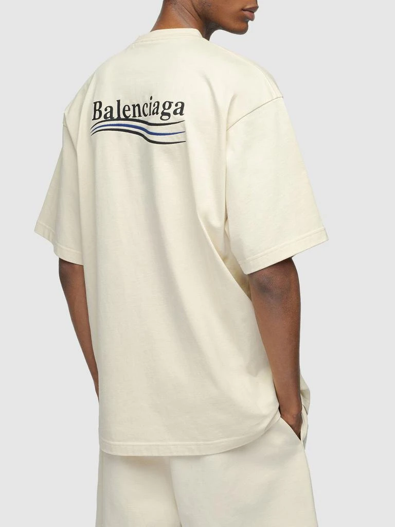 商品Balenciaga|Logo Embroidery Cotton T-shirt,价格¥5161,第2张图片详细描述