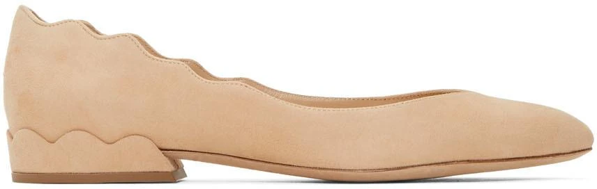 商品Chloé|Tan Suede Lauren Ballerina Heels,价格¥1586,第1张图片