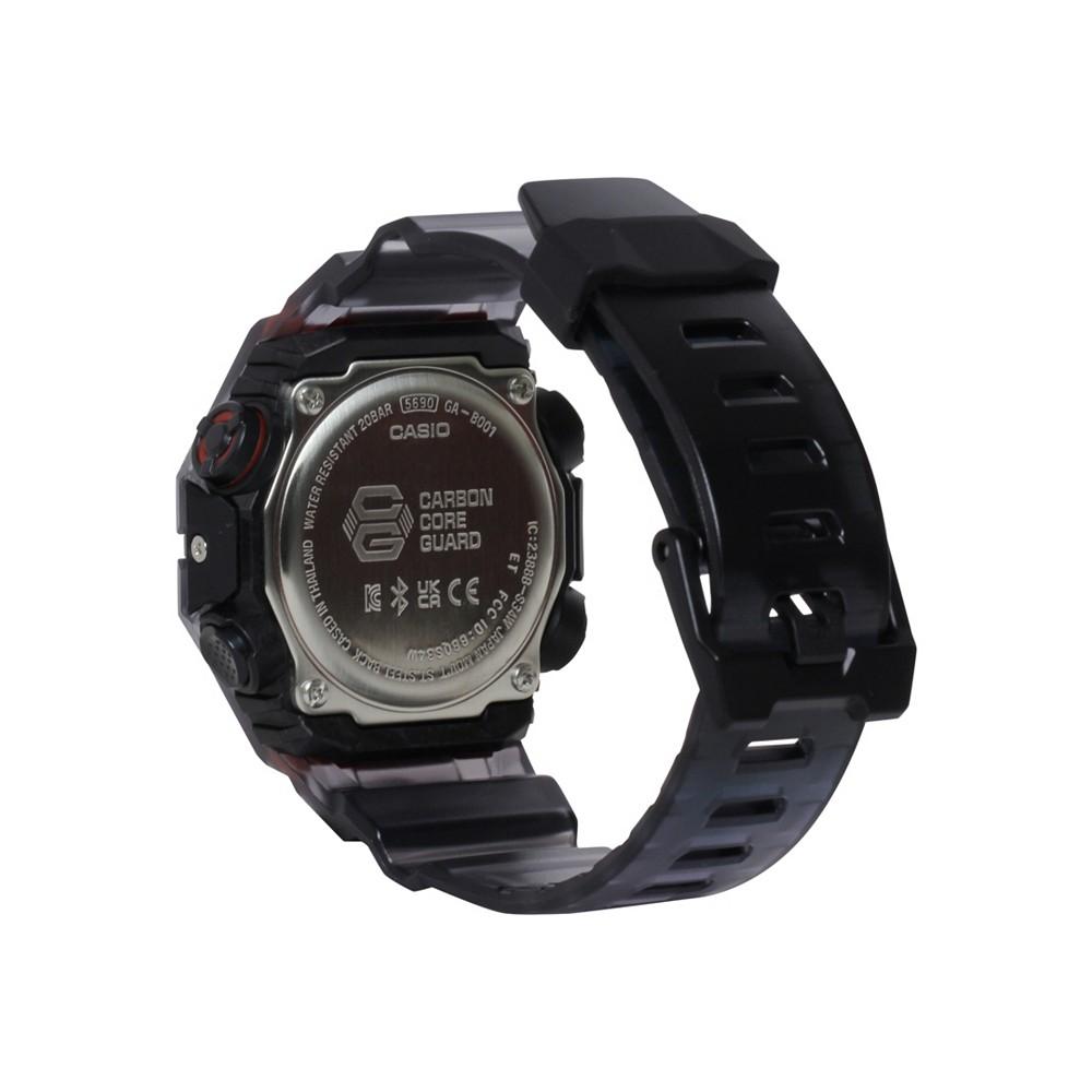 Men's Two Hand Quartz Black Skeleton Resin Bluetooth Watch, 46.0mm GAB001G-1A商品第3张图片规格展示