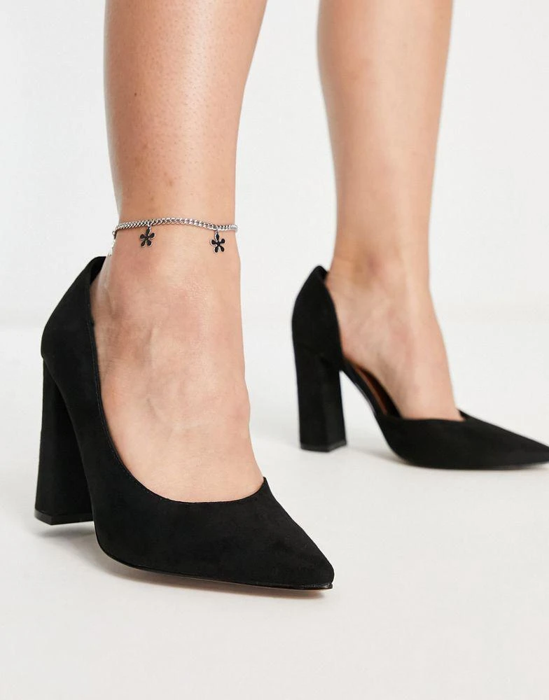 商品ASOS|ASOS DESIGN Wide Fit Waiter d'orsay high heels in black,价格¥274,第4张图片详细描述
