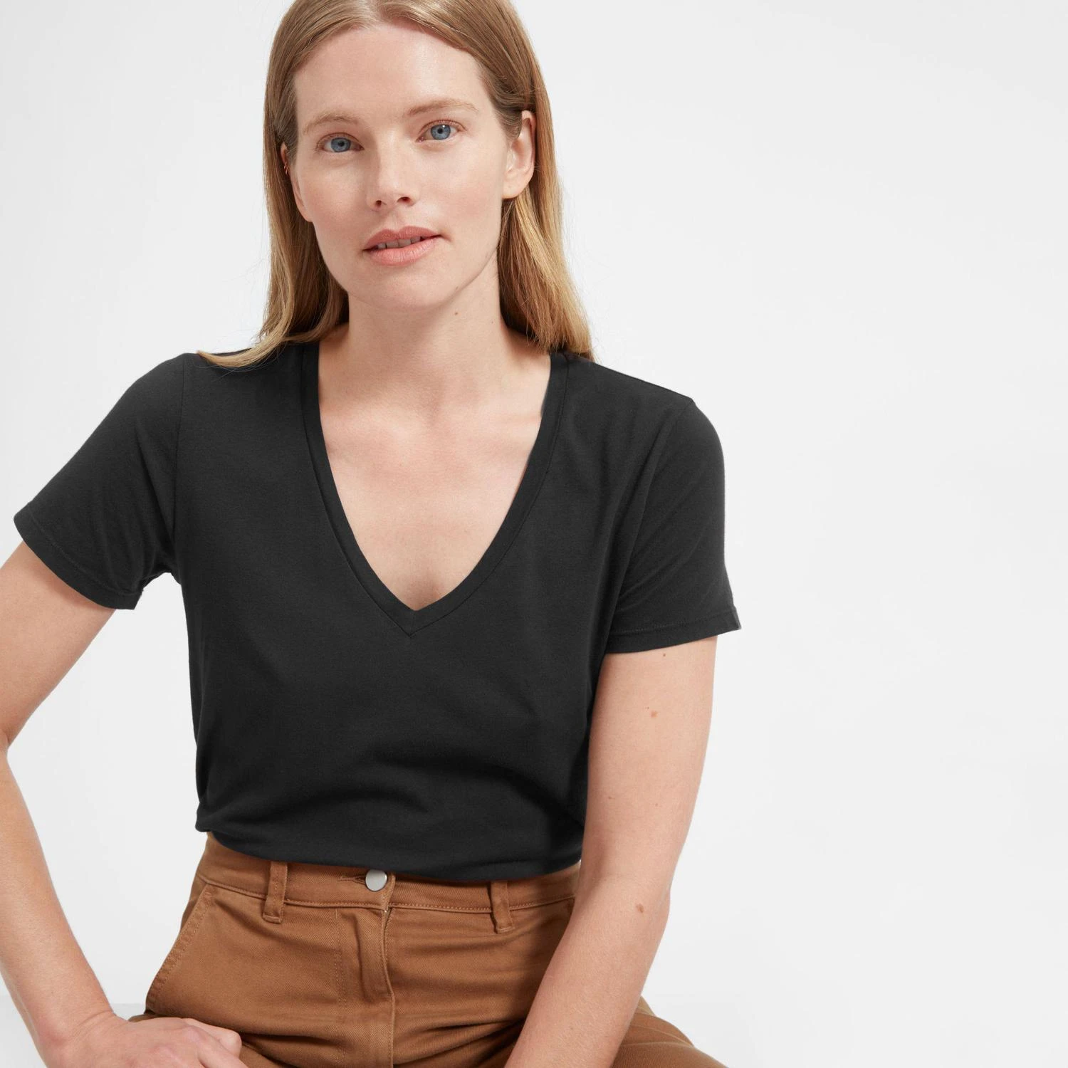 商品Everlane|纯棉V领T恤,价格¥134-¥149,第5张图片详细描述