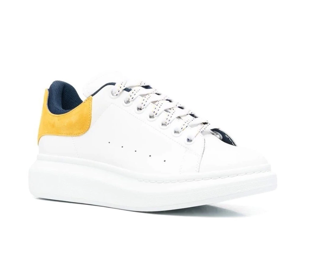 商品Alexander McQueen|亚历山大•麦昆 低帮系 带运动鞋白黄 705060WIBNT-8998,价格¥3094,第1张图片
