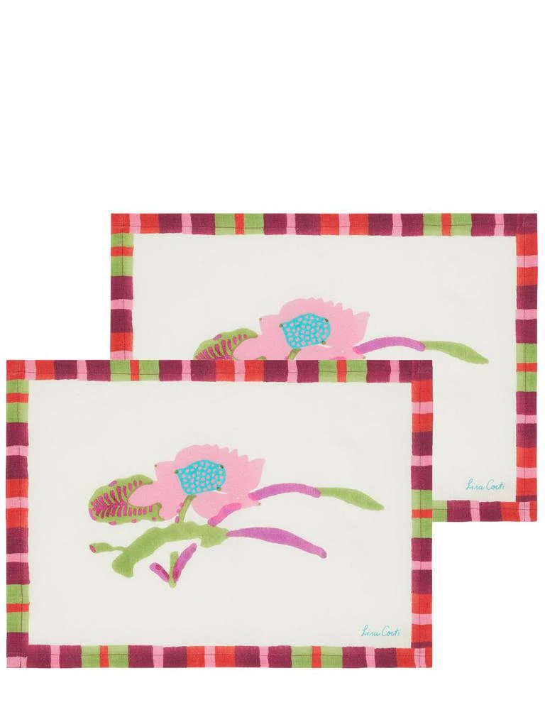 商品LISA CORTI|Set Of 2 Japanese Red White Placemats,价格¥555,第1张图片